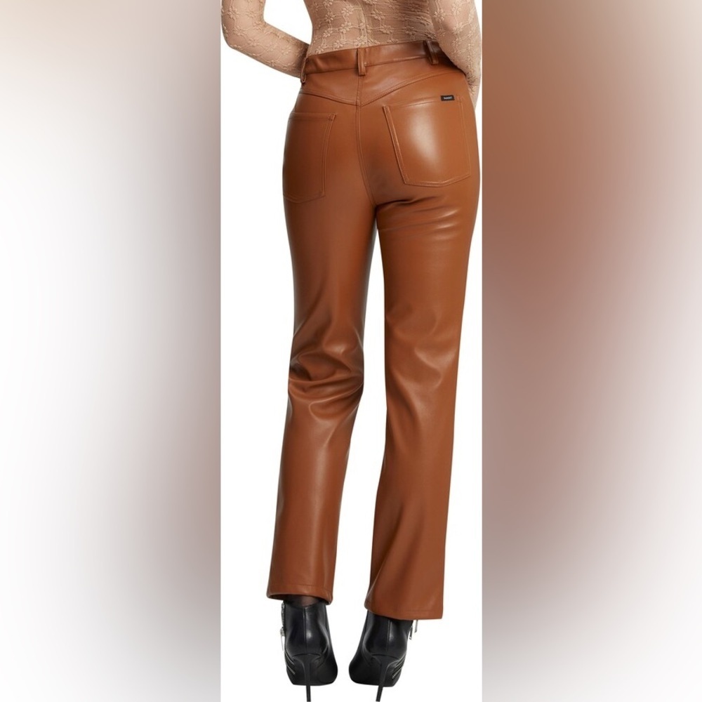 Bardot Alesi High Waist Straight Leg Faux Leather Pants - Picture 3 of 7